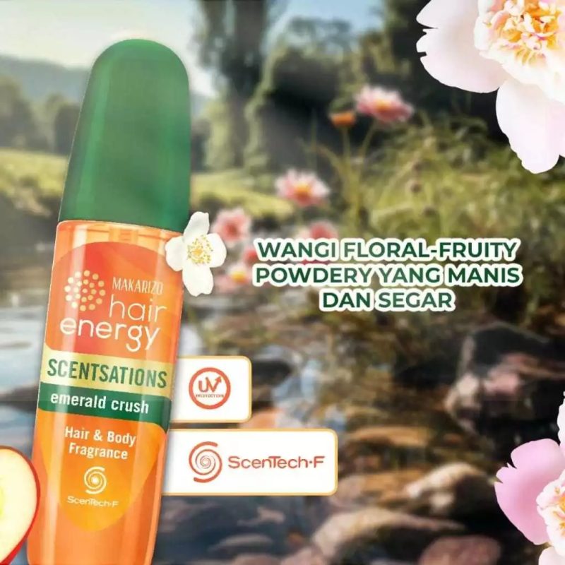 Makarizo Hair Energy Scentsations Hair Fragrance Amber Wood / Emerald Crush 100ml / Parfum Rambut - Image 5