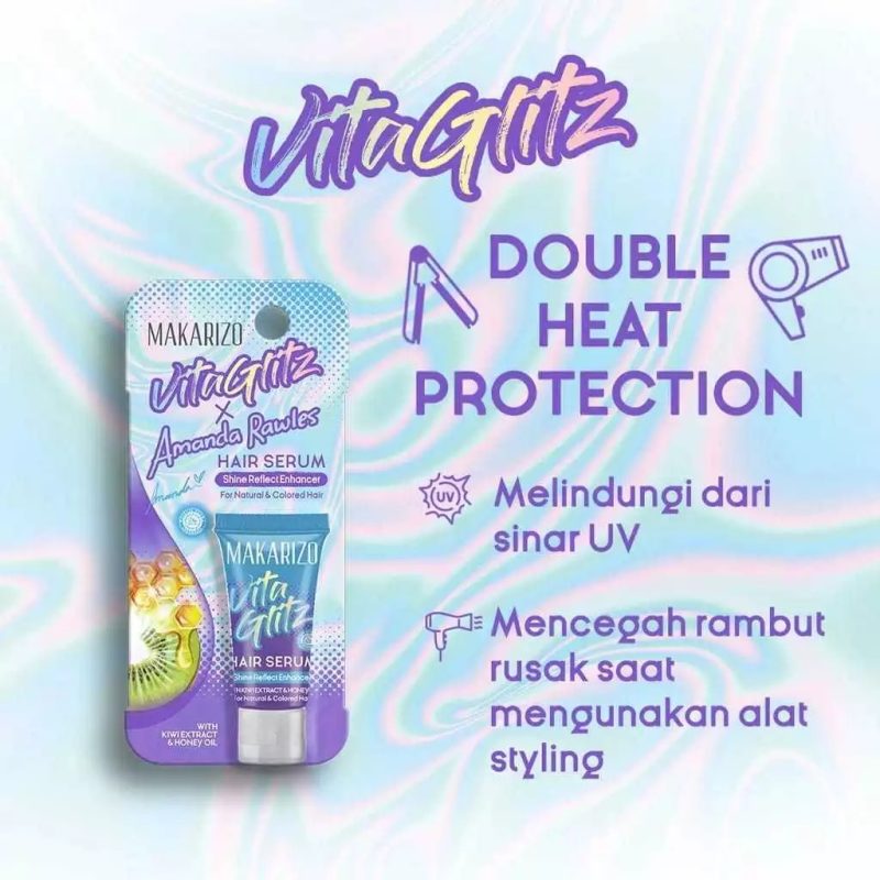 Makarizo Vitaglitz Hair Serum / Serum Rambut Tube 8ml - Image 5