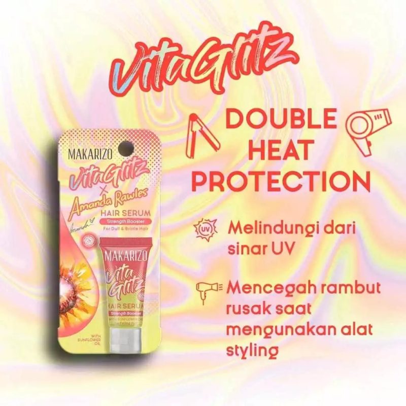 Makarizo Vitaglitz Hair Serum / Serum Rambut Tube 8ml - Image 7