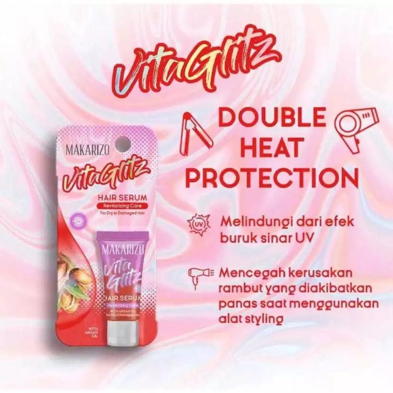 Makarizo Vitaglitz Hair Serum / Serum Rambut Tube 8ml - Image 9