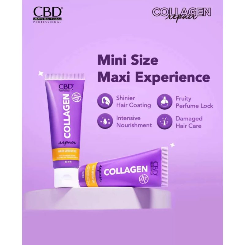 CBD Collagen Repair Hair Serum Oli 10ml / 1 box isi 3 pcs - Image 2
