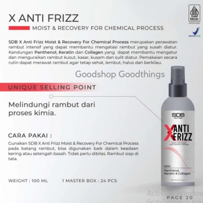 SDB X Anti Frizz 100ml - Image 3