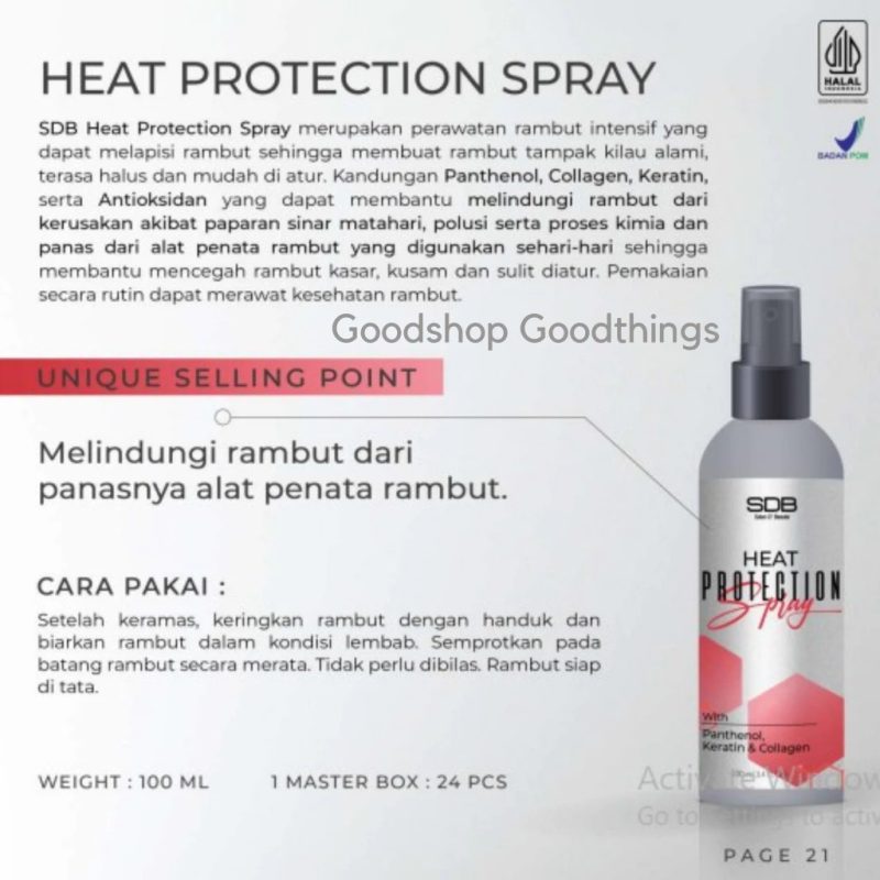 SDB Heat Protection Spray 100ml - Image 3