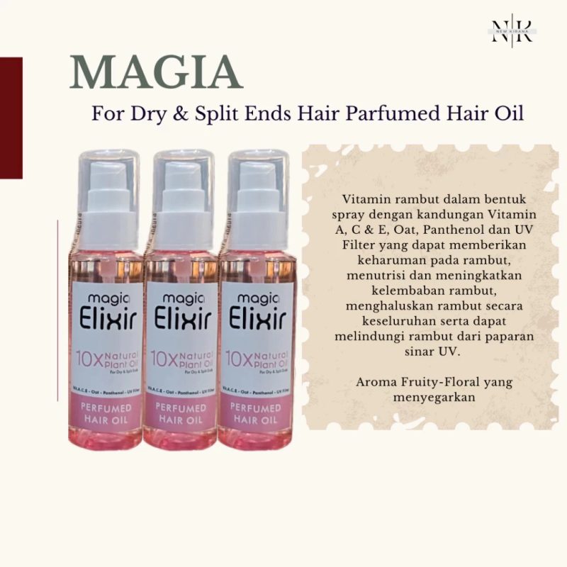 Inaura Magia Elixir Perfumed Hair Oil 100ml / Serum Rambut / 10x Natural Plant Oil - Image 3