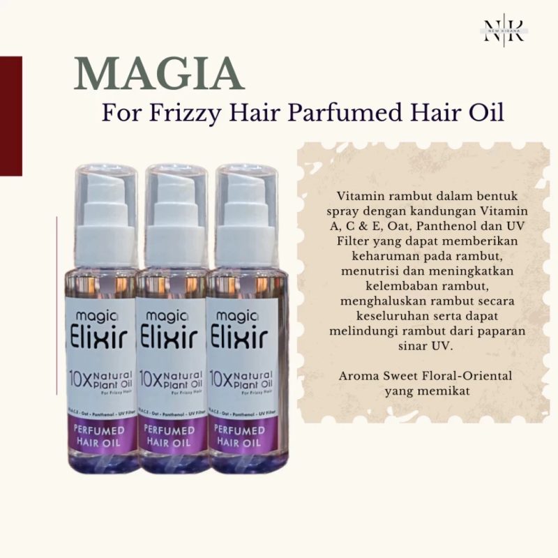 Inaura Magia Elixir Perfumed Hair Oil 100ml / Serum Rambut / 10x Natural Plant Oil - Image 4
